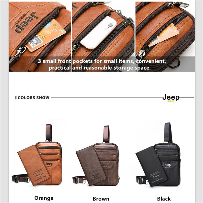 Multi-Function Small Sling Chest Bag Legs Waist Bag for Man New Fashion Casual Crossbody Men Messenger Bags