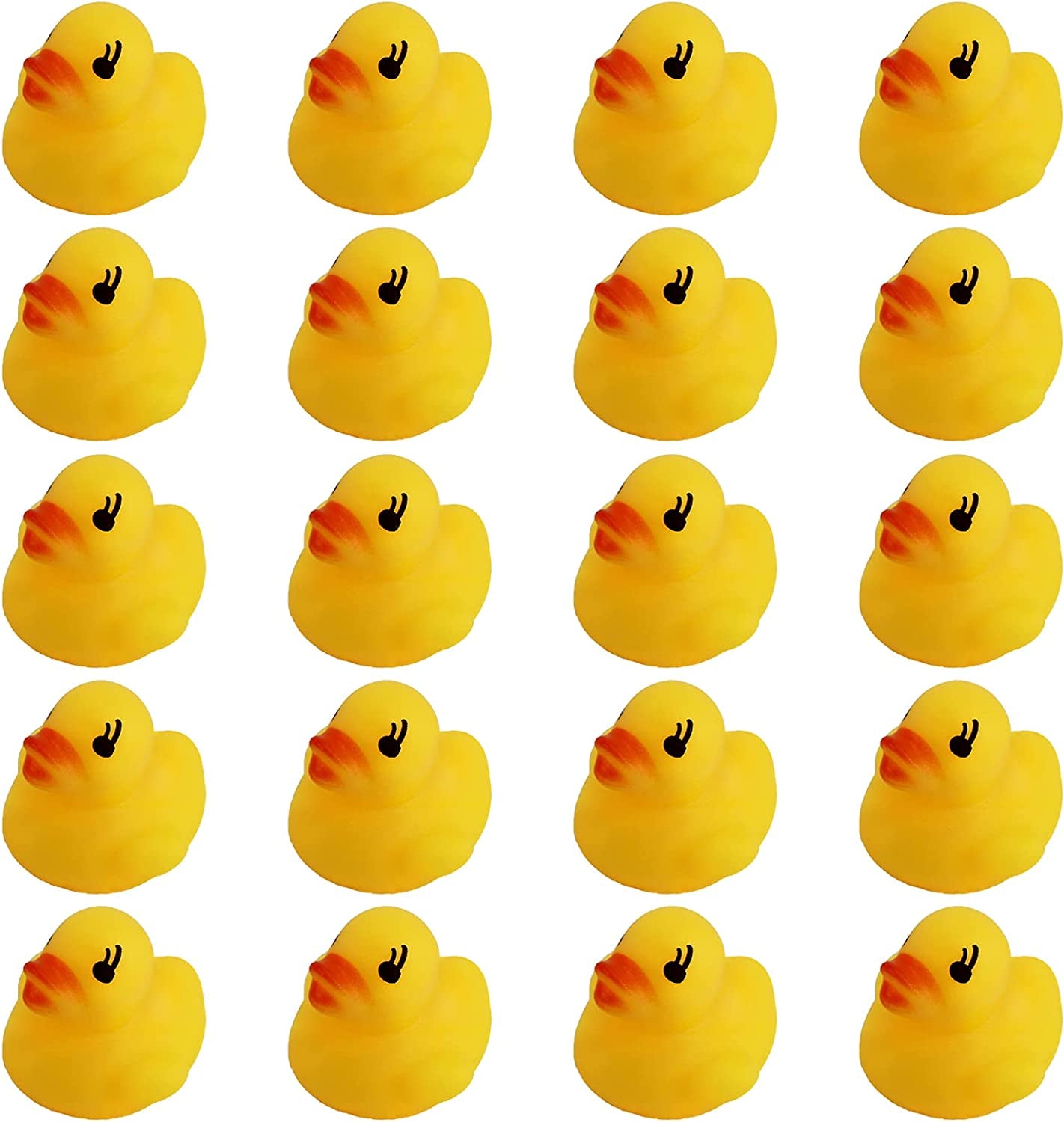 Mini Rubber Ducks,20Pcs Little Rubber Ducks Tiny Baby Shower Rubber Ducks,Squeak Fun Rubber Ducks in Bulk Bath Toy Float Decorations for Shower Birthday Party Favors