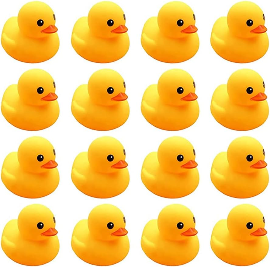 Bath Duck Toys 12PCS Mini Rubber Ducks Squeak and Float Ducks Baby Shower Toy for Toddlers Boys Girls (2.2’’)