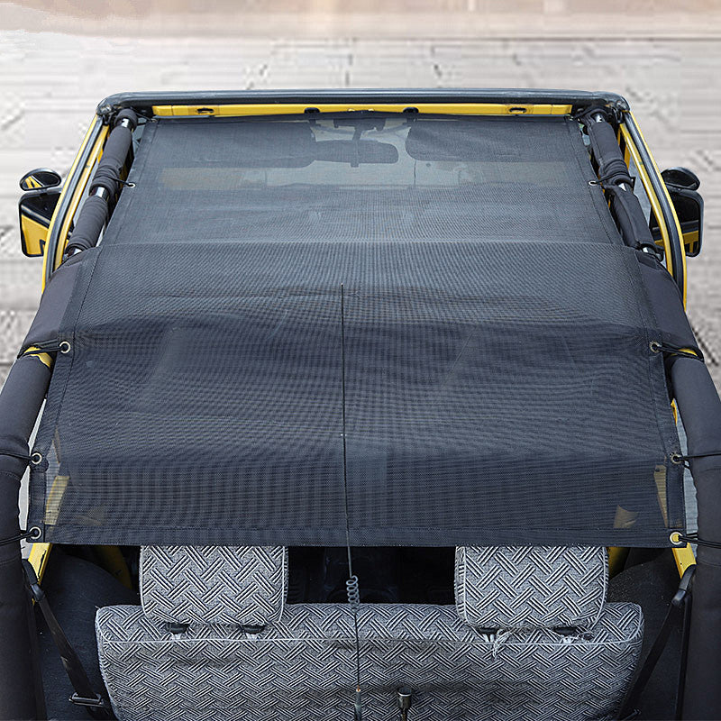 Car Top Sunshade Cover for Jeep Wrangler 1997-2006 Roof anti UV Sun Sunshade Protect Net for Jeep Wrangler TJ Accessories