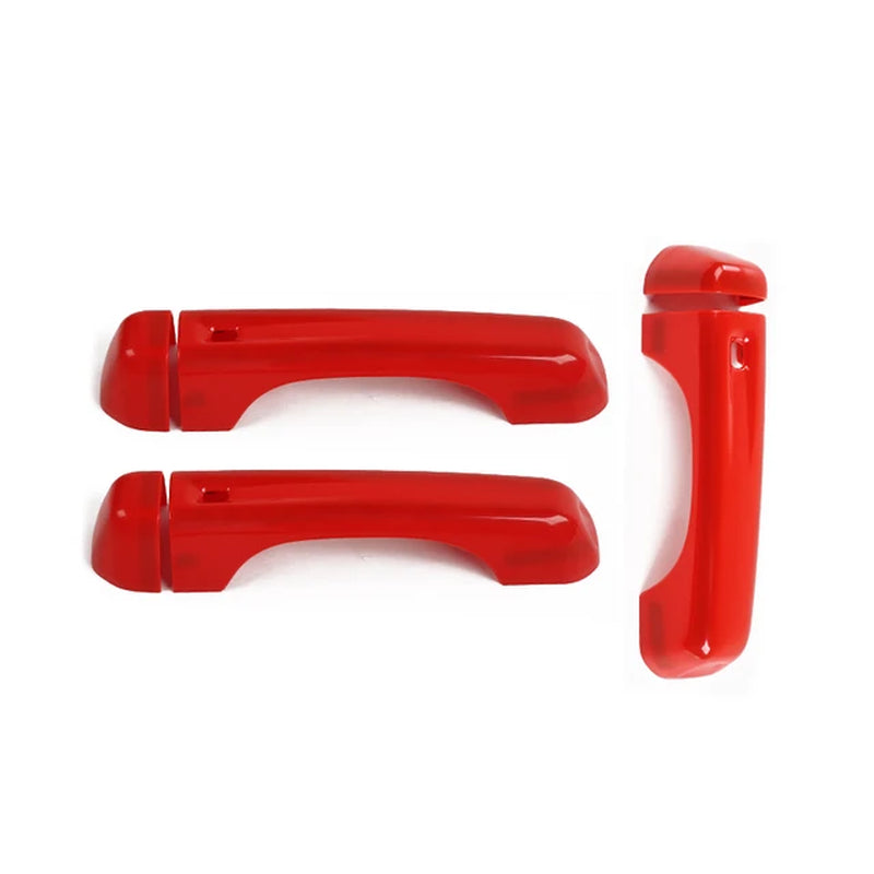 SHINEKA for Jeep Wrangler JL 2018+ ABS Exterior Side Door Handle Tailgate Handle Decoration Cover Stickers for Jeep Wrangler JL