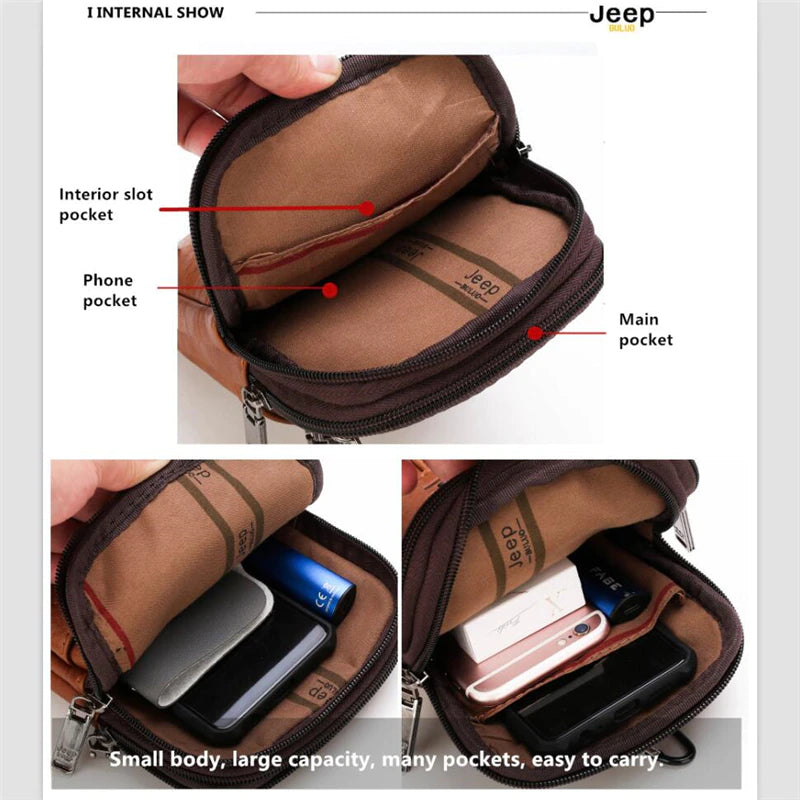 Multi-Function Small Sling Chest Bag Legs Waist Bag for Man New Fashion Casual Crossbody Men Messenger Bags