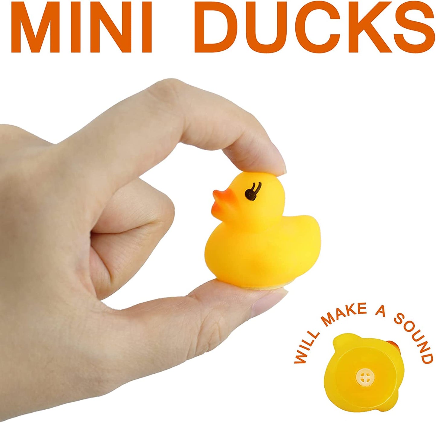 Mini Rubber Ducks,20Pcs Little Rubber Ducks Tiny Baby Shower Rubber Ducks,Squeak Fun Rubber Ducks in Bulk Bath Toy Float Decorations for Shower Birthday Party Favors