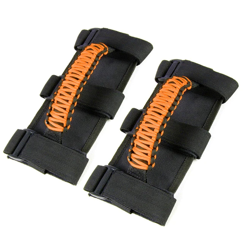 2 PCS Car Roof Handle Rope Grab Handles Grip Handle Fit for 1955-2020 Jeep Wrangler CJ YJ TJ JK JL for 2020 Jeep Gladiator JT