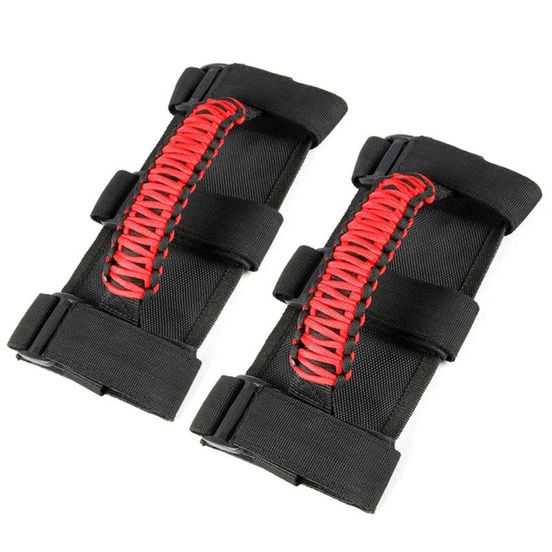 2 PCS Car Roof Handle Rope Grab Handles Grip Handle Fit for 1955-2020 Jeep Wrangler CJ YJ TJ JK JL for 2020 Jeep Gladiator JT
