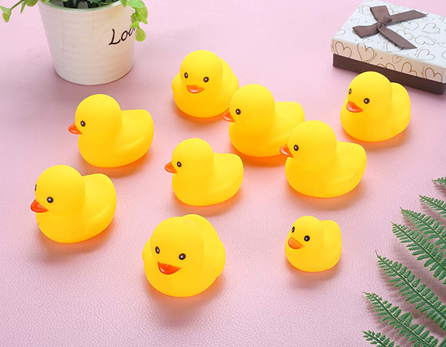 Bath Duck Toys 12PCS Mini Rubber Ducks Squeak and Float Ducks Baby Shower Toy for Toddlers Boys Girls (2.2’’)