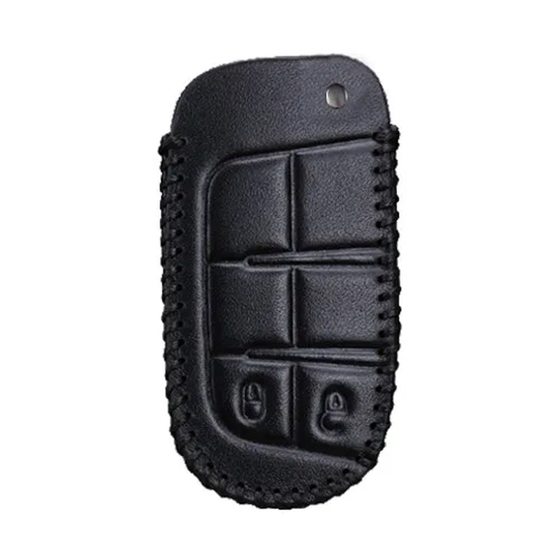 Leather Car Key Case Cover for Jeep Wrangler Patriot Grand Cherokee Compass Liberty Protection Key Shell Bag Only Case for Jeep