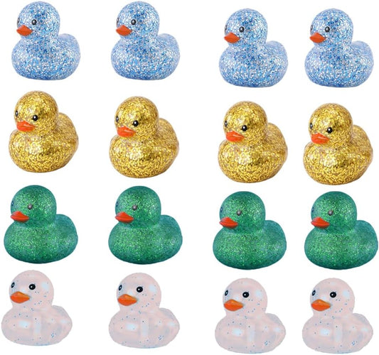 16PCS Mini Rubber Duck Toys for Ducking Jeeps in Style