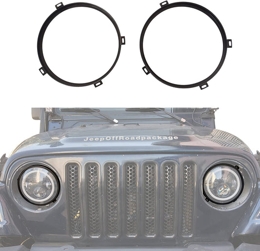 for Jeep Wrangler 7 Inch Headlight Mounting Bracket Retainer Ring Mount Compatible with 1997-2006 Jeep Wrangler TJ