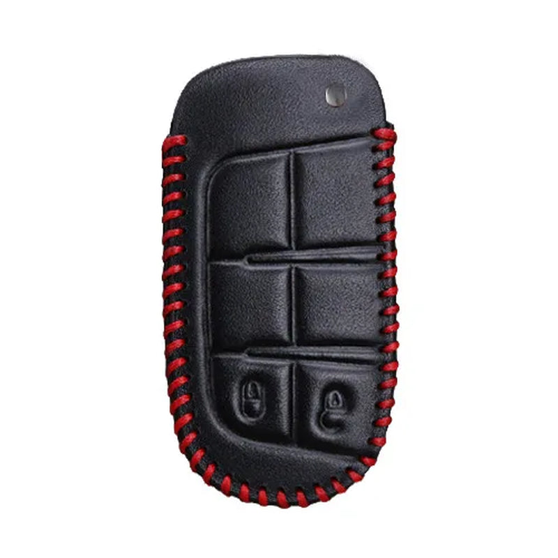 Leather Car Key Case Cover for Jeep Wrangler Patriot Grand Cherokee Compass Liberty Protection Key Shell Bag Only Case for Jeep