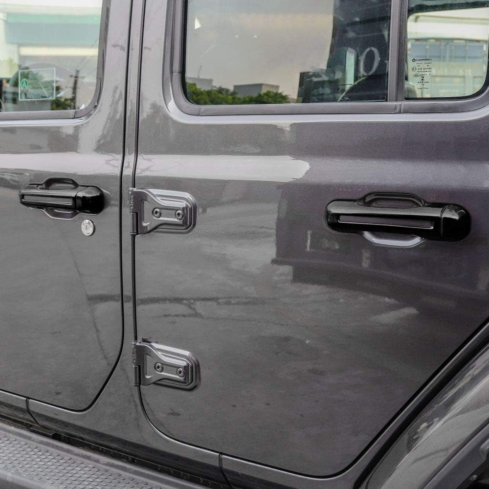 JL JT Door Handle Inserts Cover Kit & Tailgate Handle Cover for 2018-2021 Jeep Wrangler JL JLU, for Jeep Gladiator JT 2020-2021, Exterior Accessories, Black