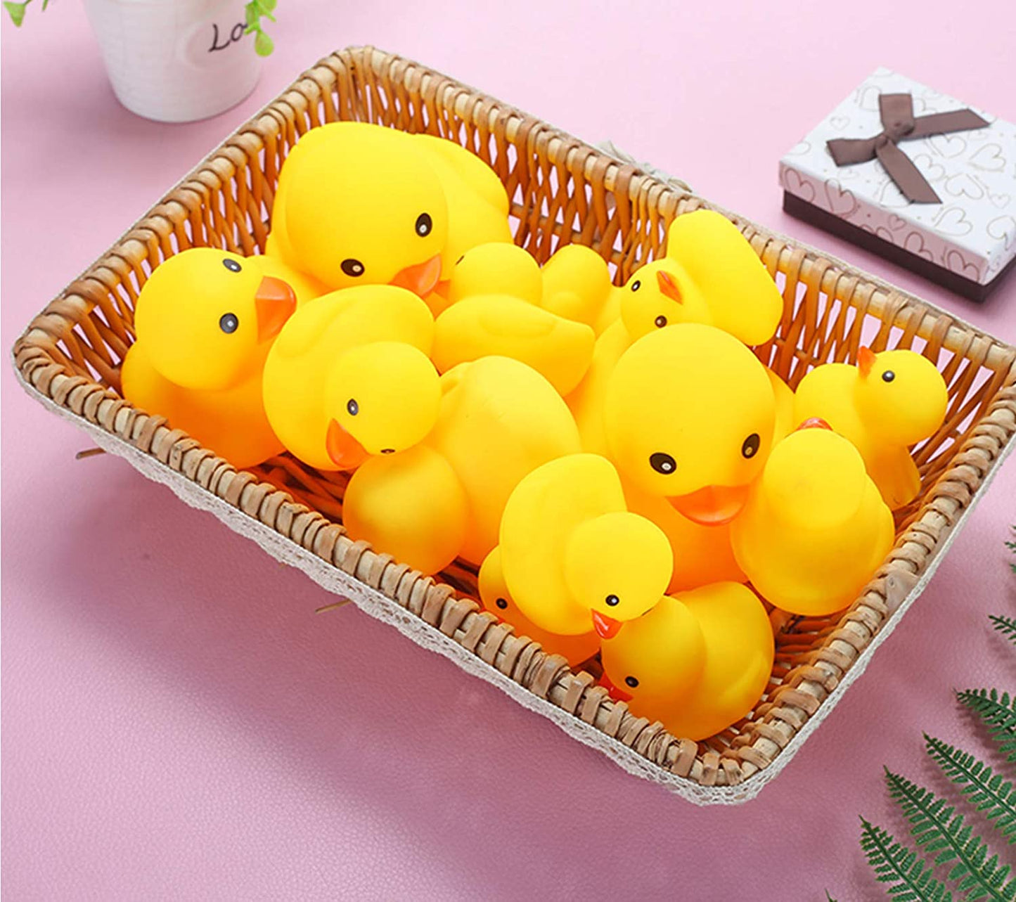 Bath Duck Toys 12PCS Mini Rubber Ducks Squeak and Float Ducks Baby Shower Toy for Toddlers Boys Girls (2.2’’)