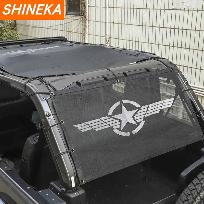 Car Trunk Car Top Sunshade Cover for Jeep Wrangler 1997-2020 Roof anti UV Sun Protect Insulation Net for Jeep Tj Jk JL