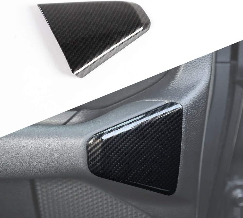 JL Air Conditioner Control Panel Trim Cover, Carbon Fiber Interior Accessories for Jeep Wrangler 2018-2023 JL JLU Gladiator JT