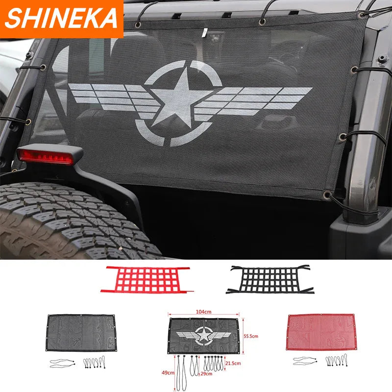 Car Trunk Car Top Sunshade Cover for Jeep Wrangler 1997-2020 Roof anti UV Sun Protect Insulation Net for Jeep Tj Jk JL