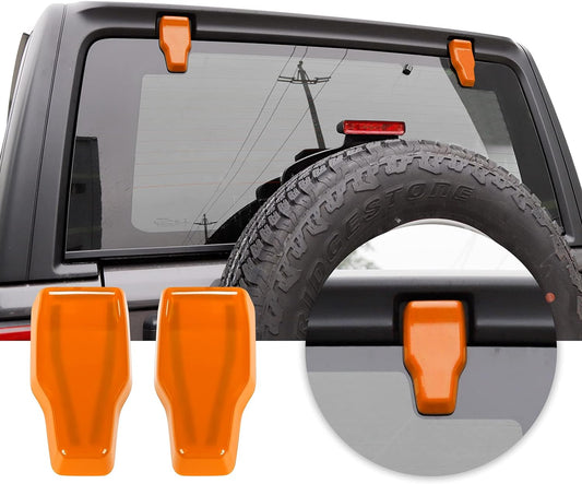 for Jeep JL Rear Window Right & Left Hinge Covers Trim for 2018-2023+ Jeep Wrangler JL JLU, Orange 2Pcs